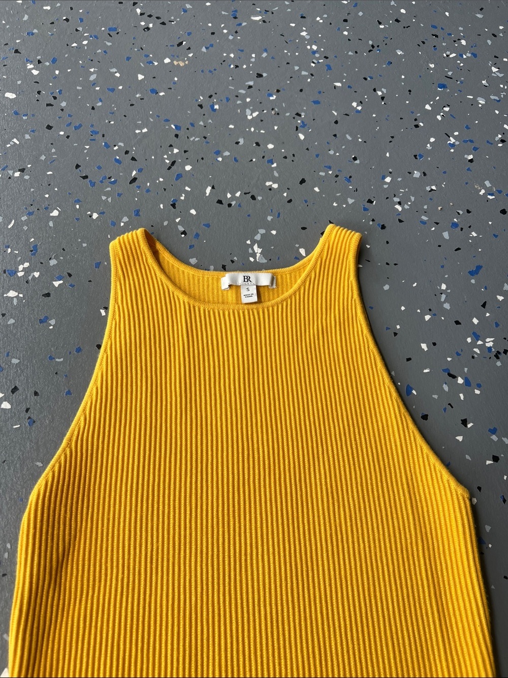 Banana Republic Ribbed Sleeveless Tank Top - Mustard - Picture 3 of 4